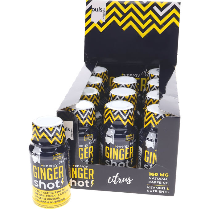 Puls Nutrition Ginger shot Citrus +Energy 12-pak