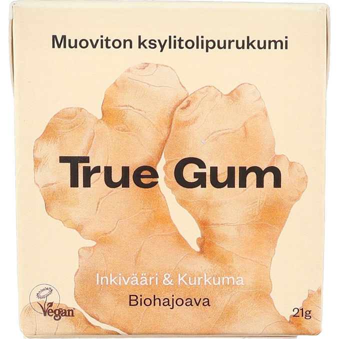 True Gum Tuggummi Ginger & Tumeric