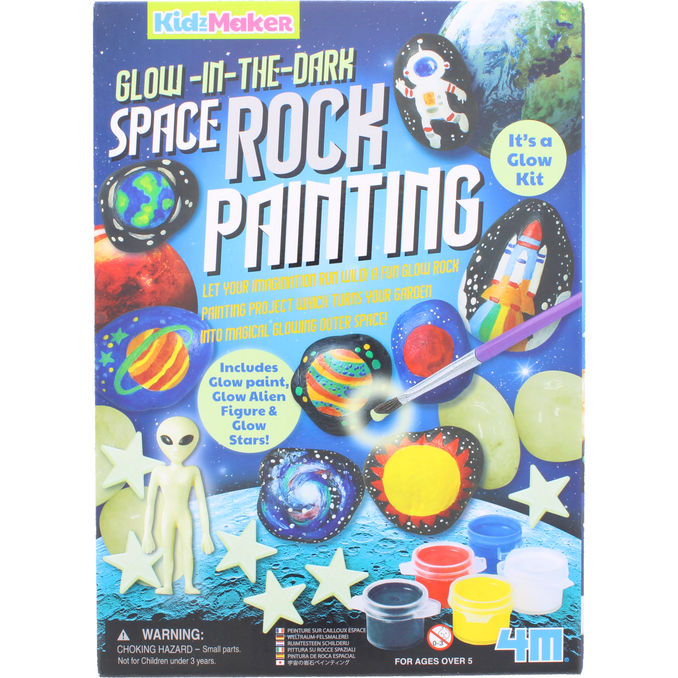 4M Pysselset Glow Space Rock Painting