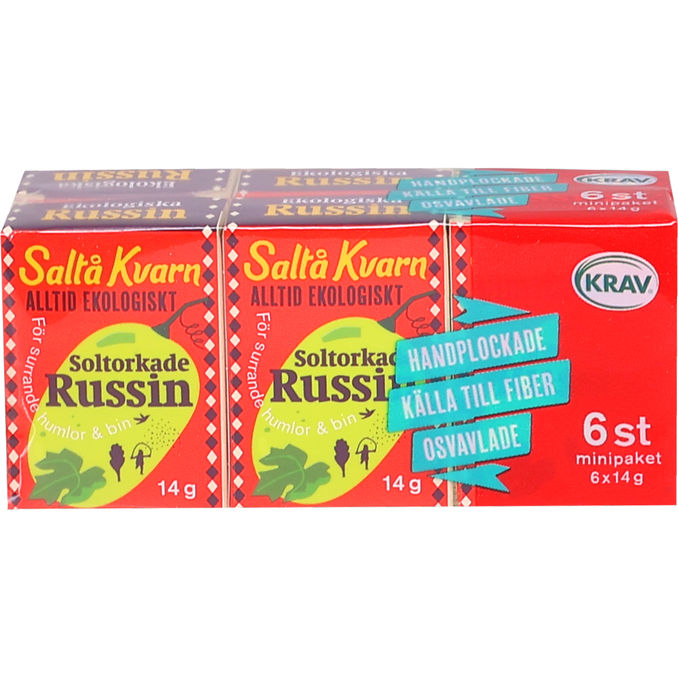 Saltå Kvarn Soltorkade Russin Eko 6-pack
