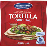 Parasta ennen: 29.12.2026 Santa Maria Tortillaleivät Tex Mex Tortilla Original Medium 8-pack