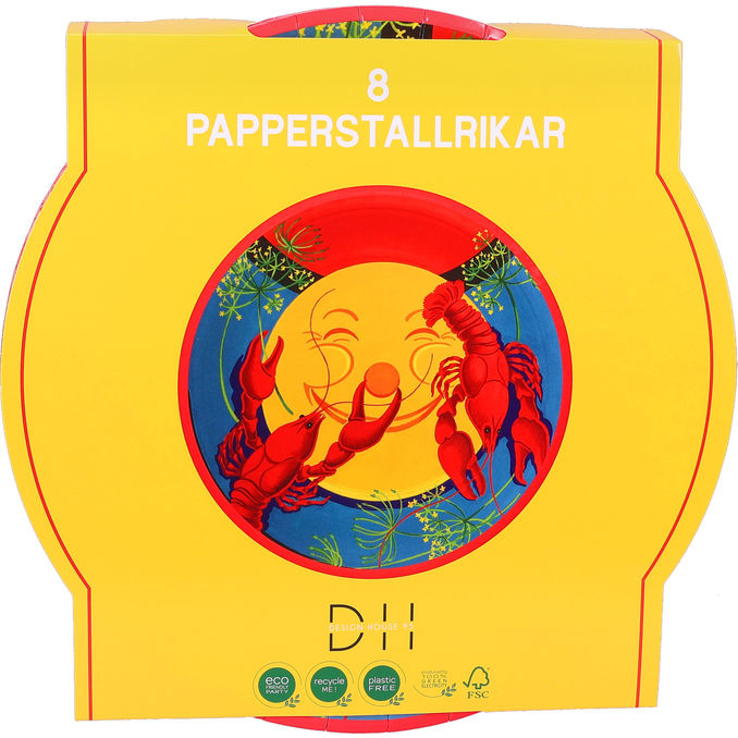 DesignHouse 95 Papperstallrik Kräftdesign 8-pack