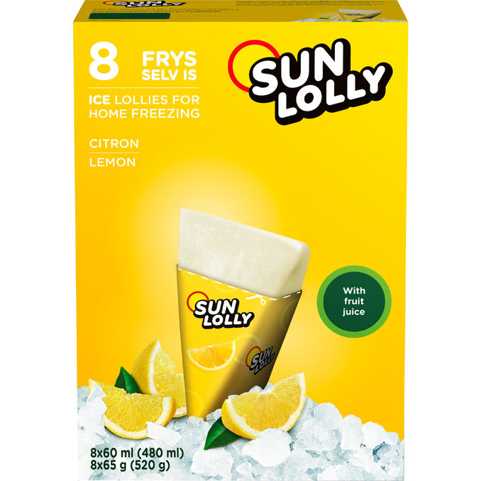 Sun Lolly Mehujää Sitruuna 8-pack