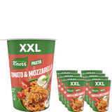 Bedst før: 31.10.2026 Knorr Snack Pot Pasta BIG Tomat Mozzarella 8-pak