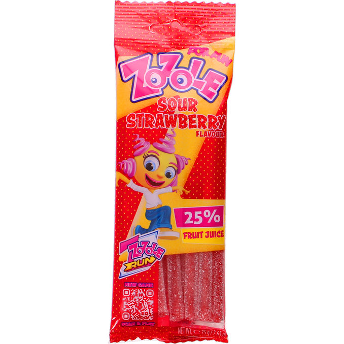 ZoZole Vingummier m. Sur Jordbærsmag