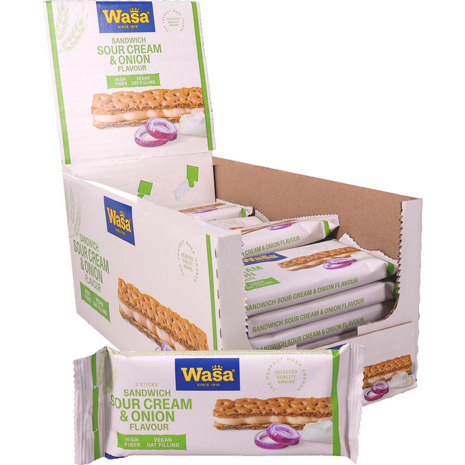 Wasa Sandwich Sourcream & Sipuli 24-pack