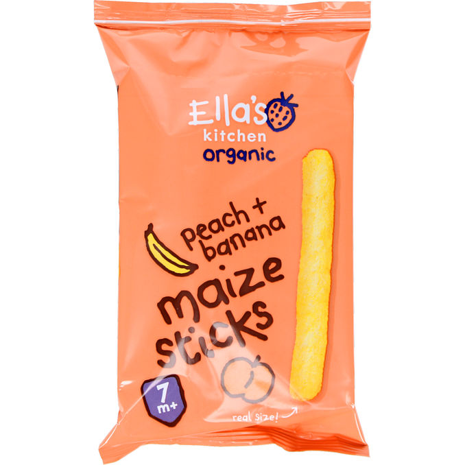 Ella's Kitchen Majskiks Fersken & Banan 16 g