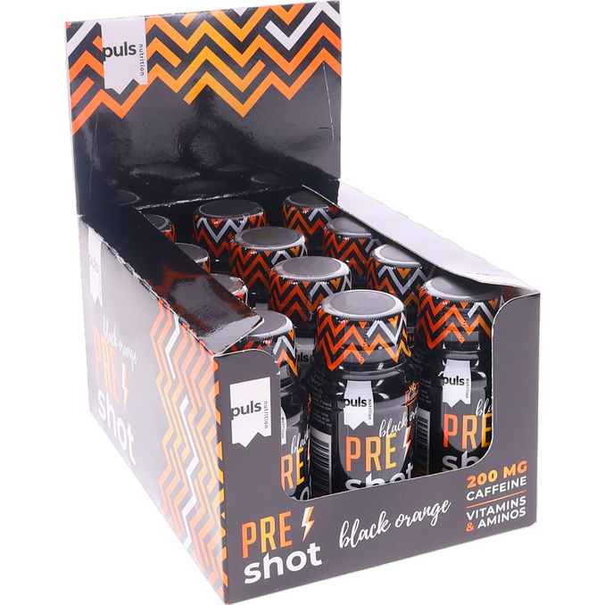 Puls Nutrition Pre Workout Shot Black Orange 12-pack