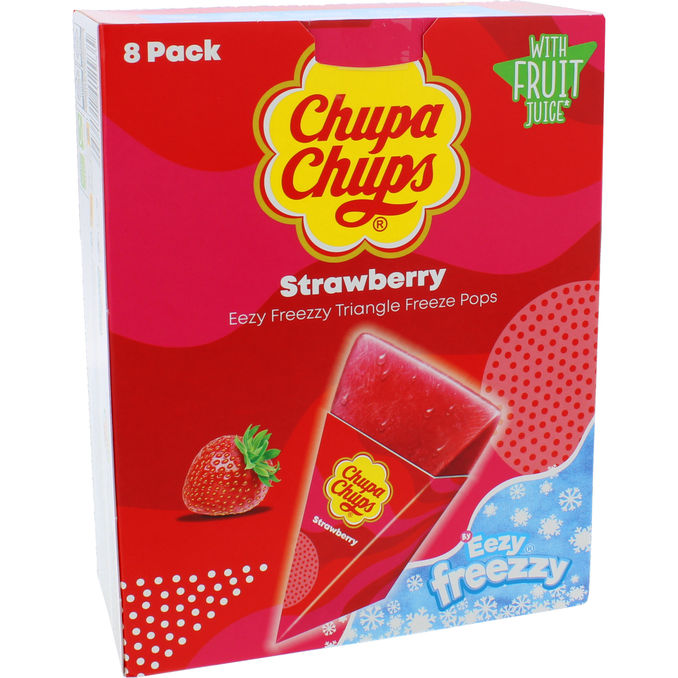 Chupa Chups Isglass Jordgubb 8-pack