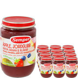Semper Hedelmäsose Mansikka, Päärynä, Banaani & Mustikka 12-pack