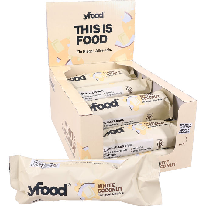 yfood Poteinbar White Coconut 12-Pack