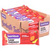 Parasta ennen: 01.08.2027 Bombus Raw Energy Välipalapatukat Mango & Cashew 20-pack