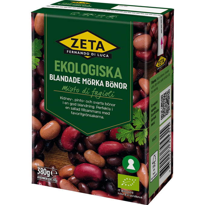 Zeta Blandade Mörka Bönor Eko