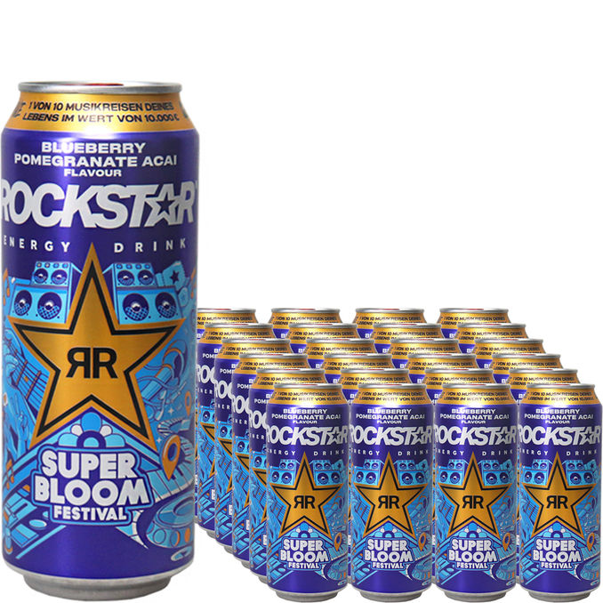 Rockstar Blueberry Pomegranate Acai, 24er Pack (EINWEG) zzgl. Pfand