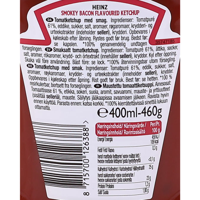 Heinz Tomatketchup Smokey Bacon