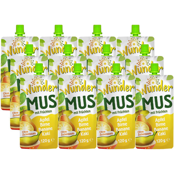 WUNDER Mixed Fruchtmus, 12er Pack