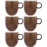 Studio Round North Mugg Matte Bark & Vit 6-pack