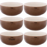 Studio Round North Skål Vit & Bark 6-pack 11cm