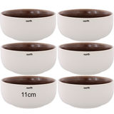 Studio Round North Skål Vit & Bark 6-pack 11cm