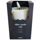 Gusta LED Stumpenkerze Weiß