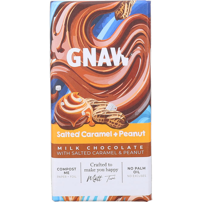 GNAW Chocolate Mælkechokolade m. Saltkaramel & Peanuts