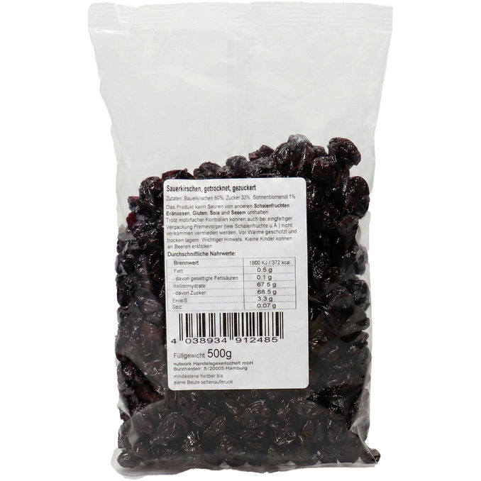 Eichhörnchen Sauerkirschen Gezuckert + Getrocknet