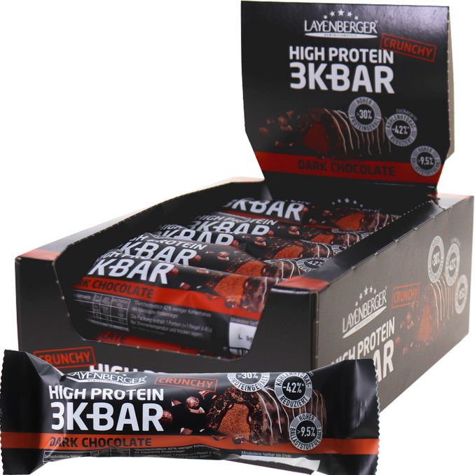 Layenberger Proteinriegel Crunchy Dark Chocolate, 15er Pack