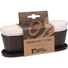 Snapbox Oval Cocoa Cream 2-pak