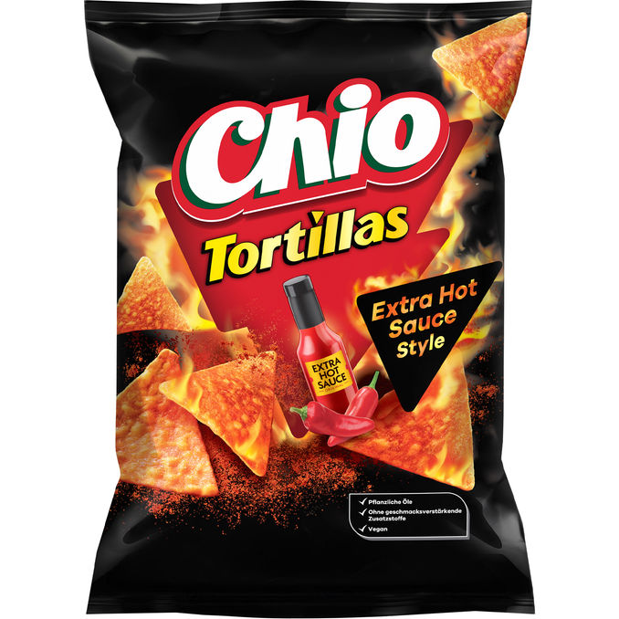 Chio Tortillas Extra Hot Sauce Style