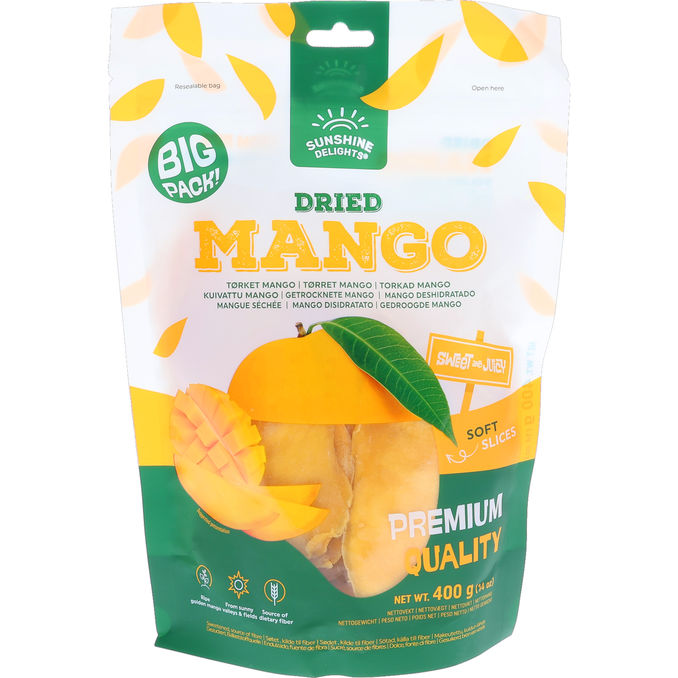 Sunshine Delights Torkad Mango Storpack
