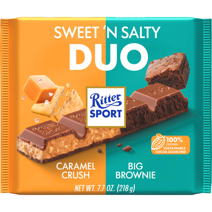 Ritter Sport Mjölkchoklad Sweet n Salty Duo