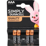Duracell Simply AAA-batterier 4-pak
