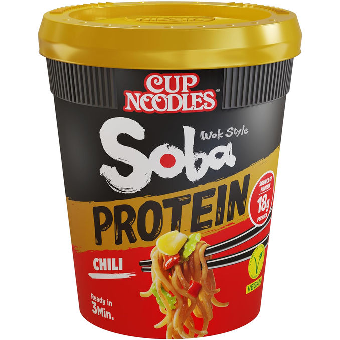 Cup Noodles Soba Protein Instant Nudeln Soba Protein Chili