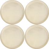 Jean&Len Speiseteller Steinzeug Creme, 4er Set 