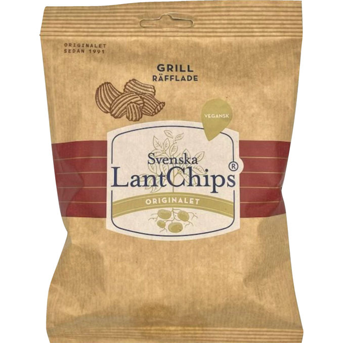 Svenska LantChips Grillchips Riflet 40g