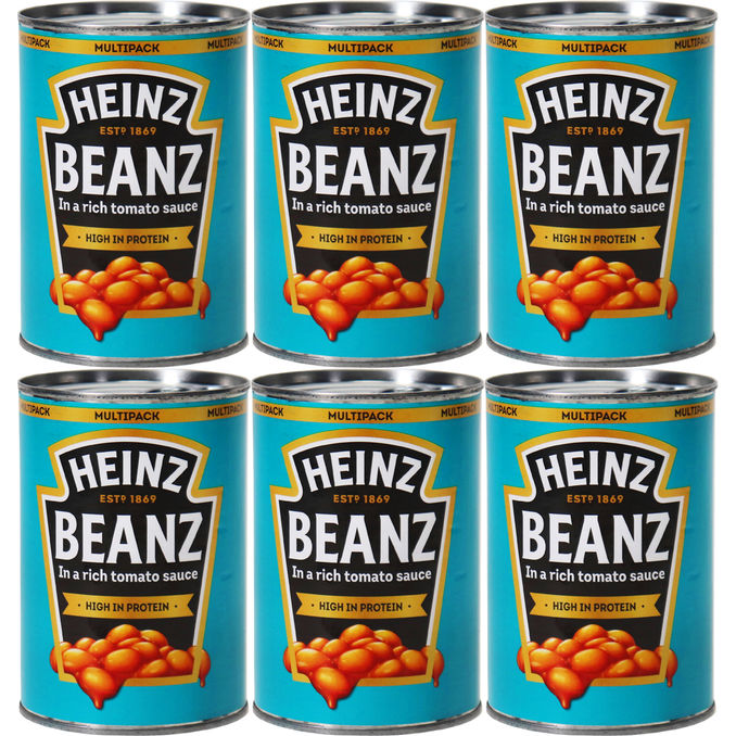 Heinz Weiße Bohnen in pikanter Tomatensauce, 6er Pack