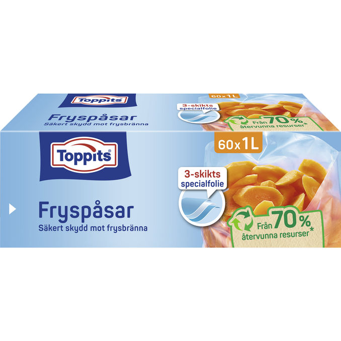 Toppits Fryseposer 1L 60 Stk