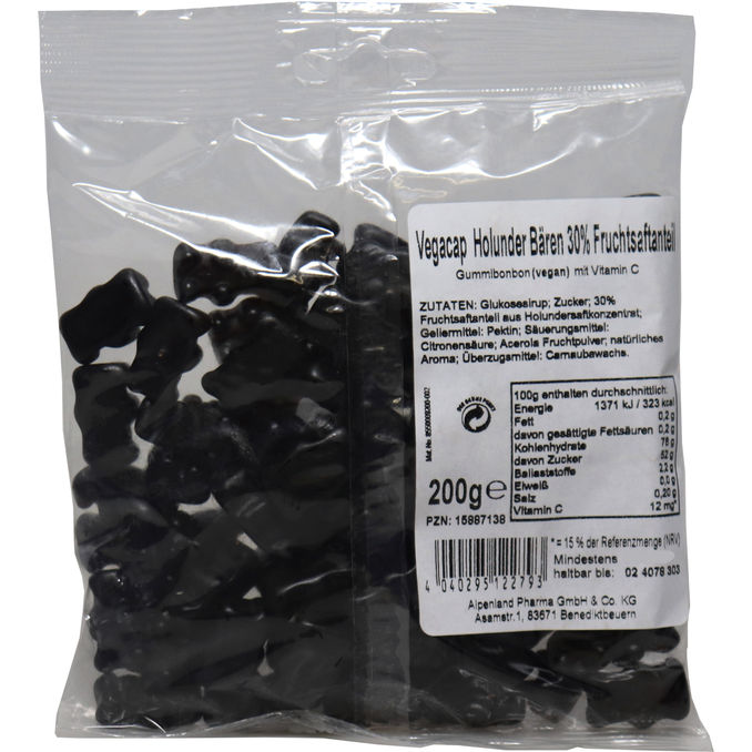 Vegacap Vegan Fruchtgummibären Holunder