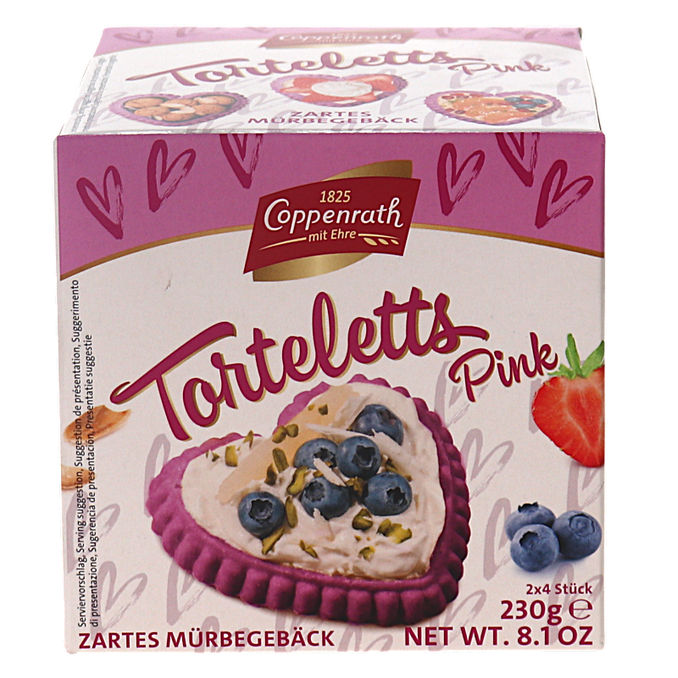 Coppenrath Torteletts zartes Mürbe-Gebäck Herz Pink