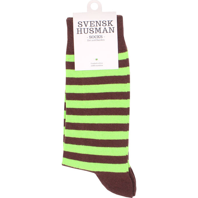 Svensk husman Sukat Raidalliset Ruskea & Vihreä 41-46