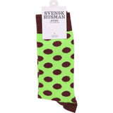 Svensk husman Strumpor Prickig Brun & Grön Stl. 41-46
