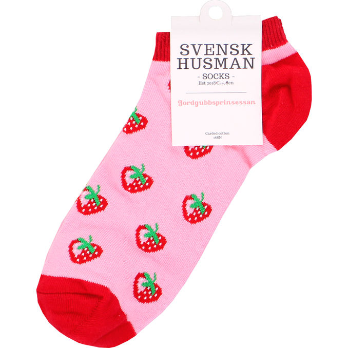 Svensk husman Lave Strømper Jordbær Str. 41-46