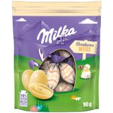Mindestens haltbar bis: 31.07.2026 Milka Ostereier Weiße Schokolade