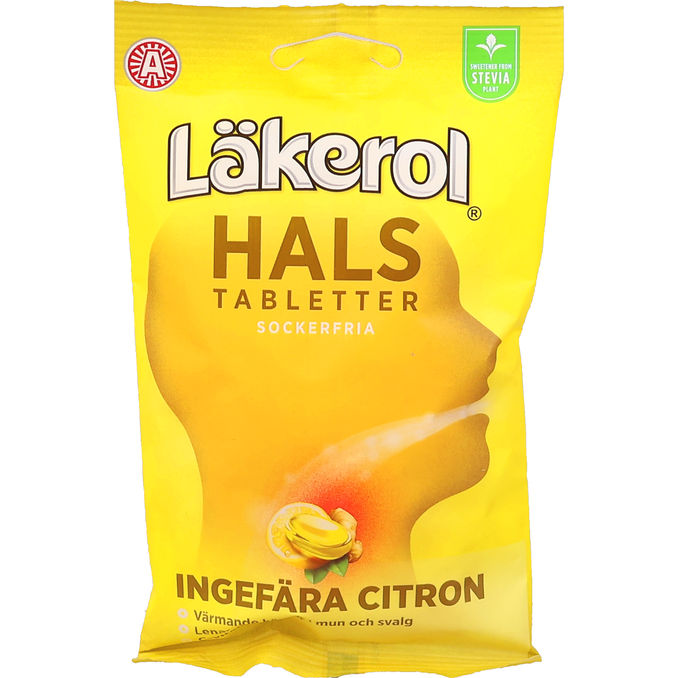 Läkerol Halstabletter Ingefær Citron