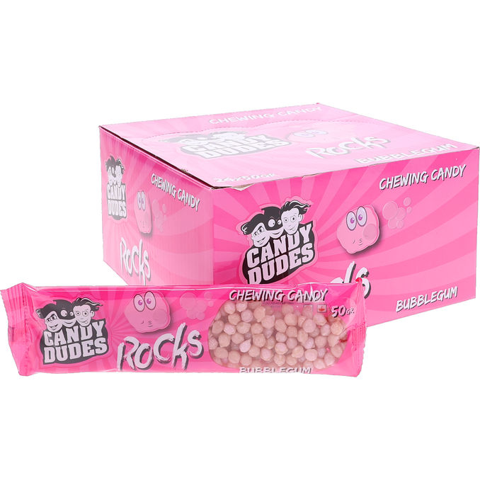 Candy Dudes Candy Rocks Bubblegum 24-pak