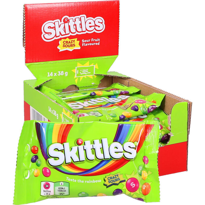 Skittles Crazy Sour 14-pack | 14 x 38 g