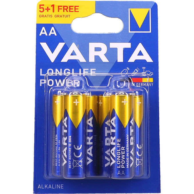 Varta AA Batterier Longlife Power 6-pack