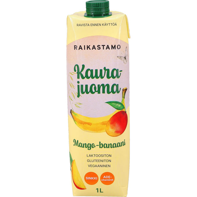 Raikastamo Kaurajuoma Mango & Banaani