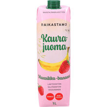 Vegansk Havredrik Jordbær-banan
