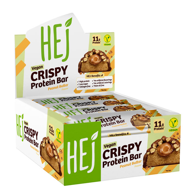 HEJ Natural Vegan Protein Riegel Peanut Butter, 12er Pack